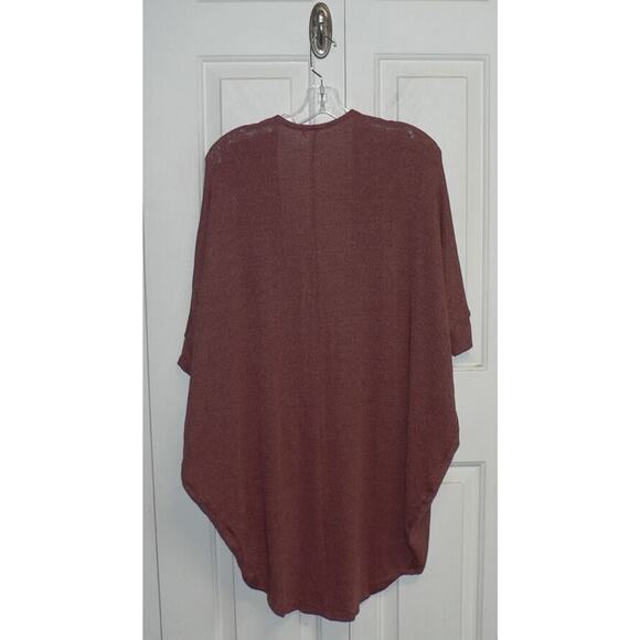 Abound Lightweight Open Front Dolman Sleeve Cocoon Cardigan Brown Spice XS - Picture 5 of 5
